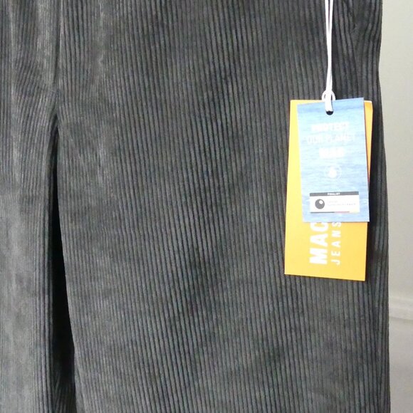 MAC Jeans Chiara Fluid Corduroy Pull On Trouser Pants Gray USA Size 10 EU 40 - Picture 3 of 9